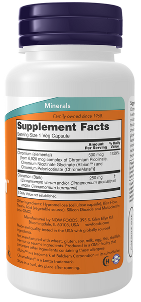 Tri-Chromium™ 500 mcg with Cinnamon Veg Capsules
