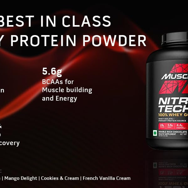 MuscleTech Nitro-Tech Whey Protein, 1.72kg (3.8lbs)
