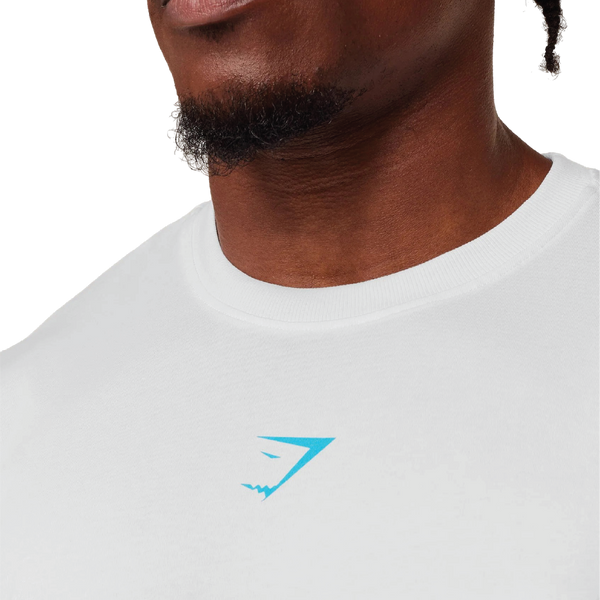 Gymshark Power T-Shirt - GS White/GS Brand Blue
