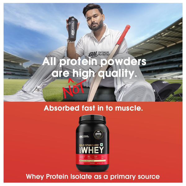 Gold Standard 100% Whey Protein Powder | Vanilla Ice Cream | 2 lbs