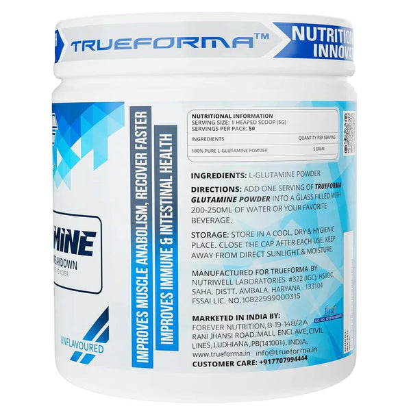 Trueforma® Glutamine – 100% Pure L-Glutamine Powder