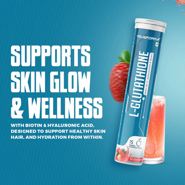 Trueforma® L-Glutathione with Vitamin C, Astaxanthin & Biotin Effervescent Tablets