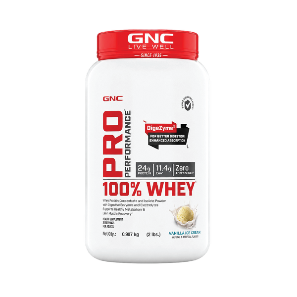 GNC Pro Performance 100% Whey | Vanilla Cream | 907g