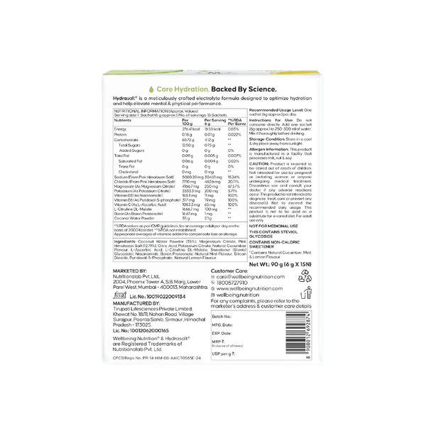 Hydrasalt Raspberry Lemon (Pack of 15)