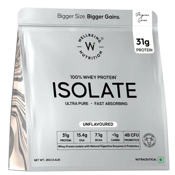 Whey Protein Isolate 31g | 1kg | 4B CFU Probiotics | Unflavoured