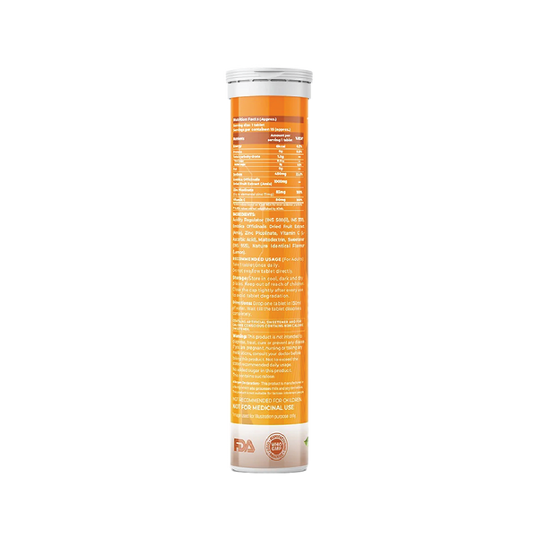 Trueforma® Vitamin C & Zinc with Amla Extract | Effervescent Tablets
