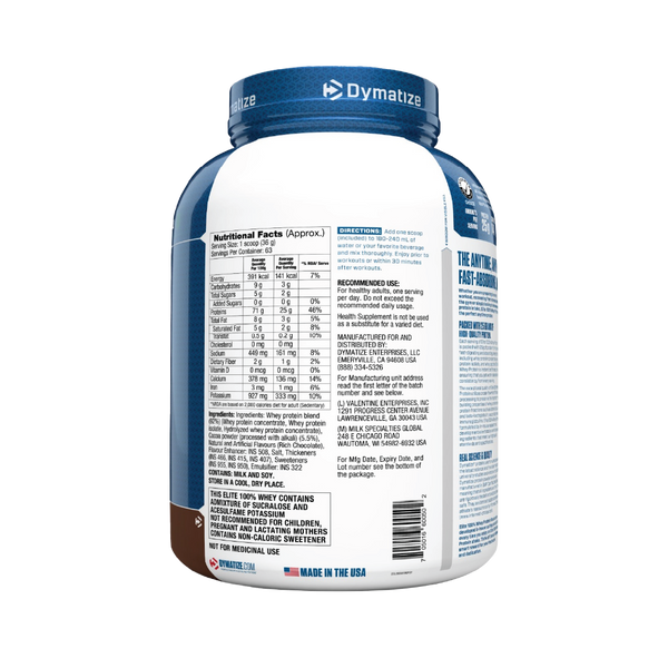 Dymatize Nutrition Elite 100% Whey Protein