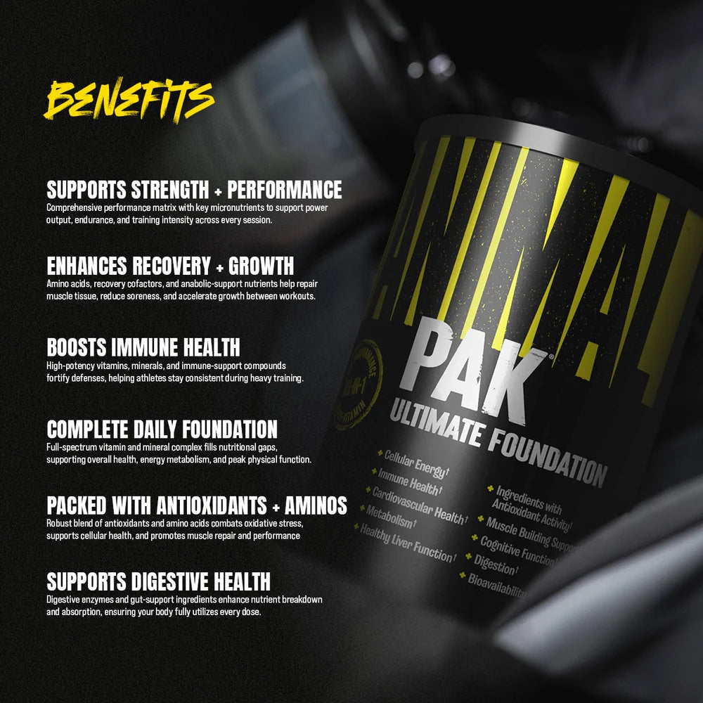 Animal Pak - Convenient Multivitamin for Men & Women Daily All-in-One Vitamin & Supplement Pack