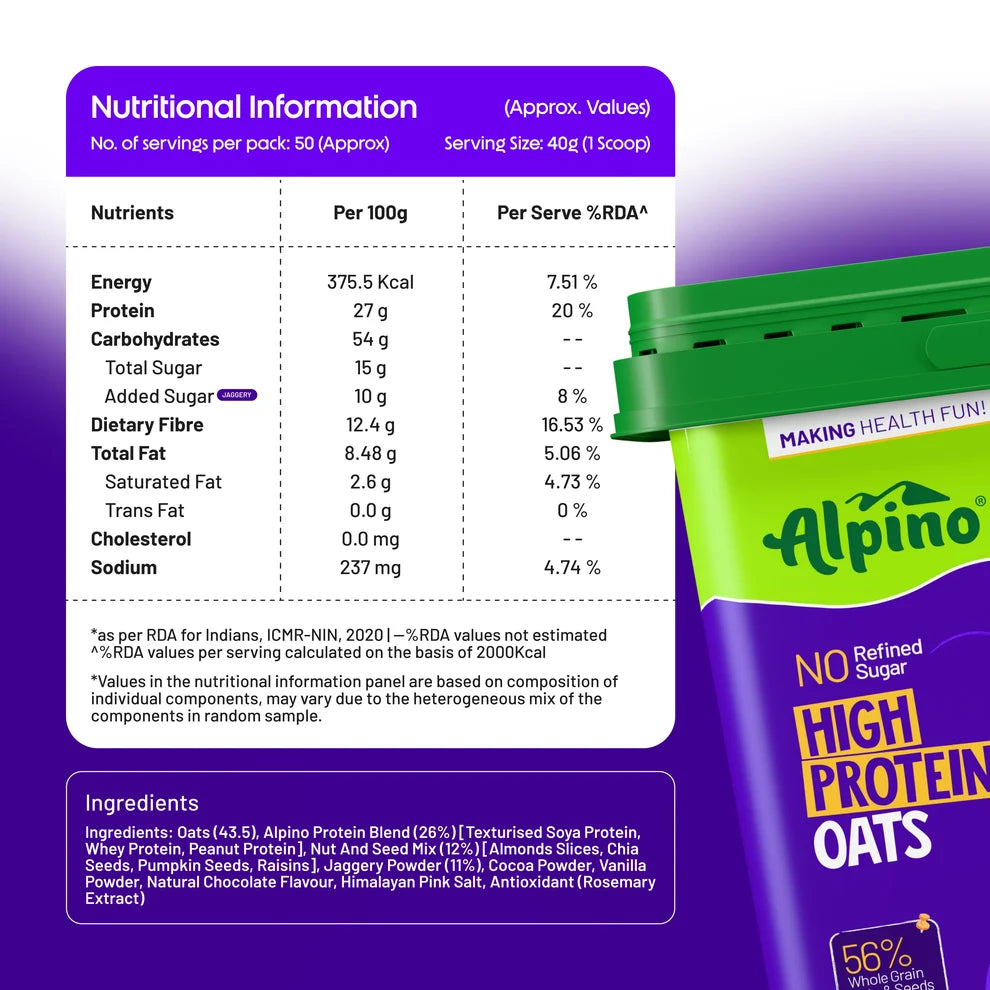 High Protein Oats Dark Chocolate