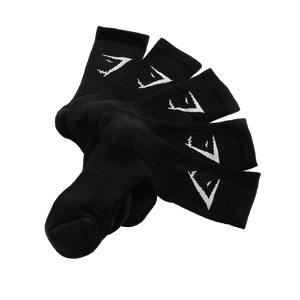 Gymshark Crew Socks 5pk - Black
