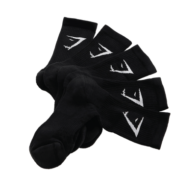Gymshark Crew Socks 5pk - Black