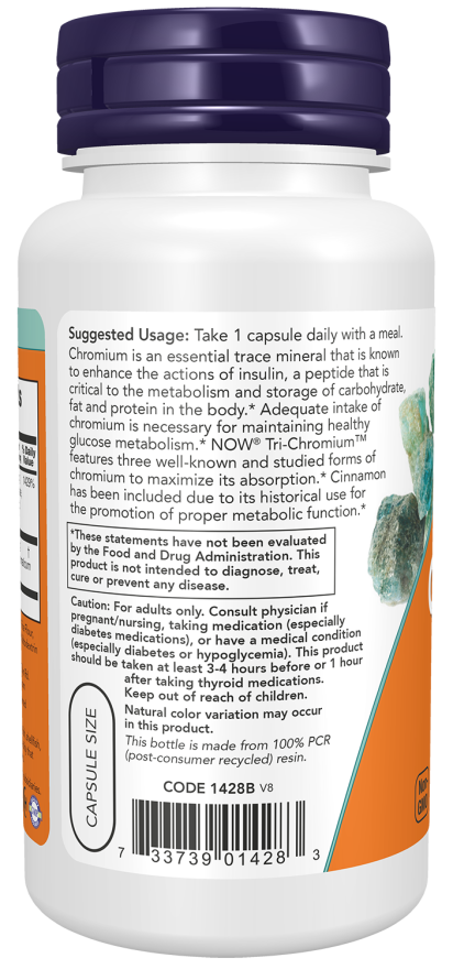 Tri-Chromium™ 500 mcg with Cinnamon Veg Capsules