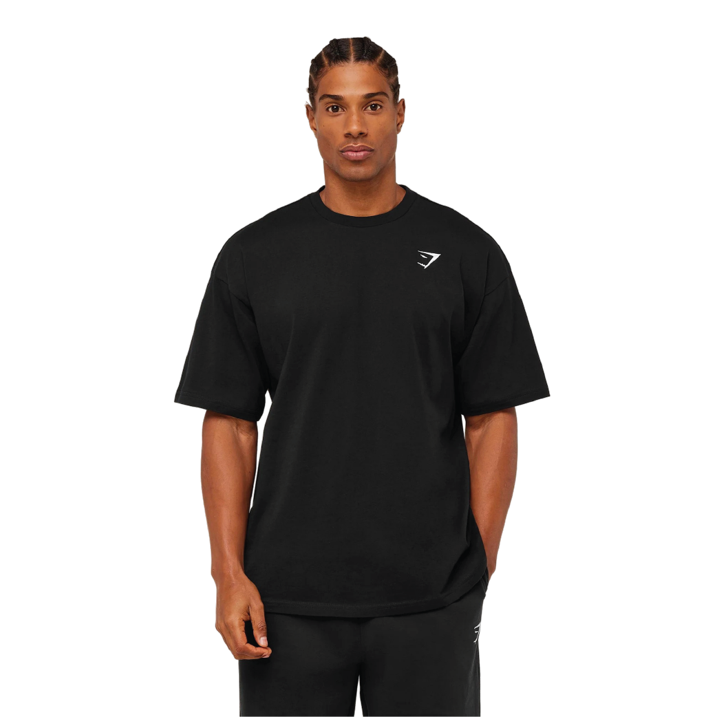 Gymshark Crest Oversized T-Shirt - GS Black