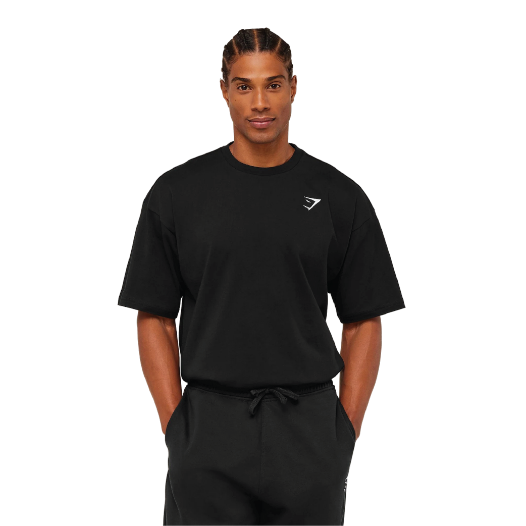 Gymshark Crest Oversized T-Shirt - GS Black