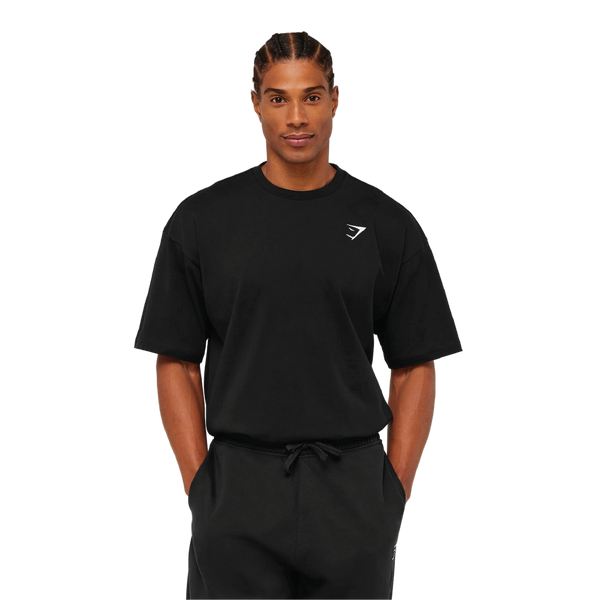 Gymshark Crest Oversized T-Shirt - GS Black
