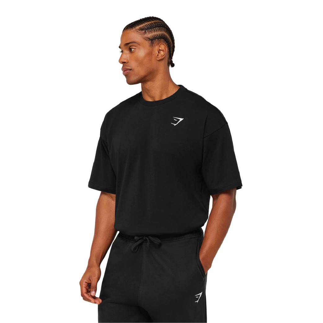 Gymshark Crest Oversized T-Shirt - GS Black