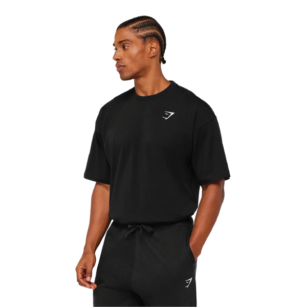 Gymshark Crest Oversized T-Shirt - GS Black