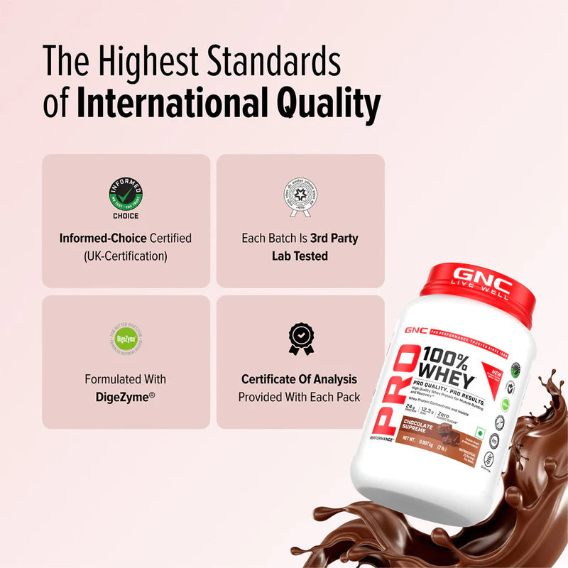 GNC Pro Performance 100% Whey |Chocolate Supreme| 907g