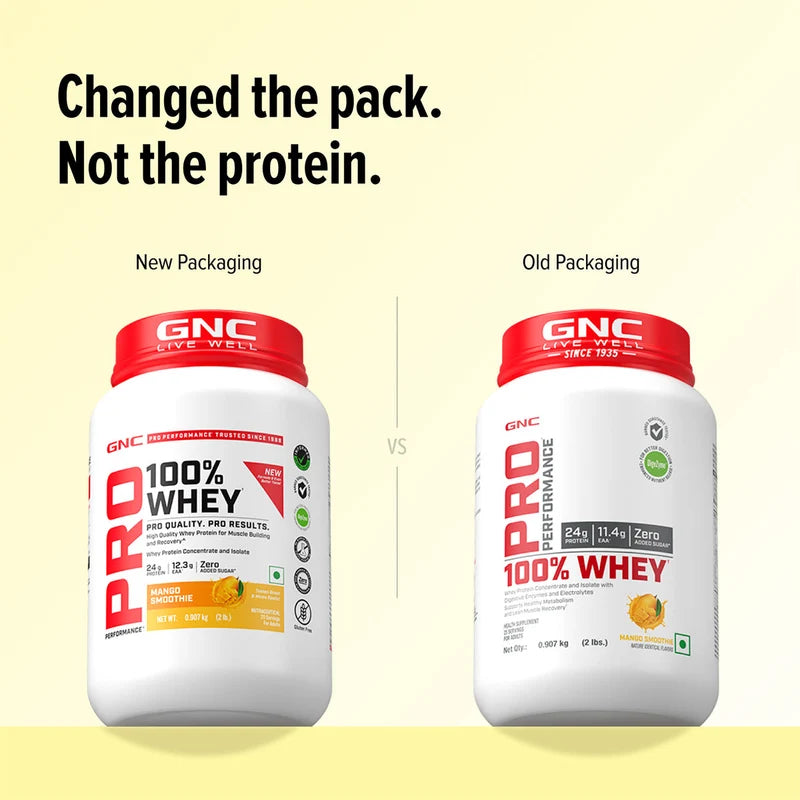 GNC Pro Performance 100% Whey | Mango Smoothie |907g