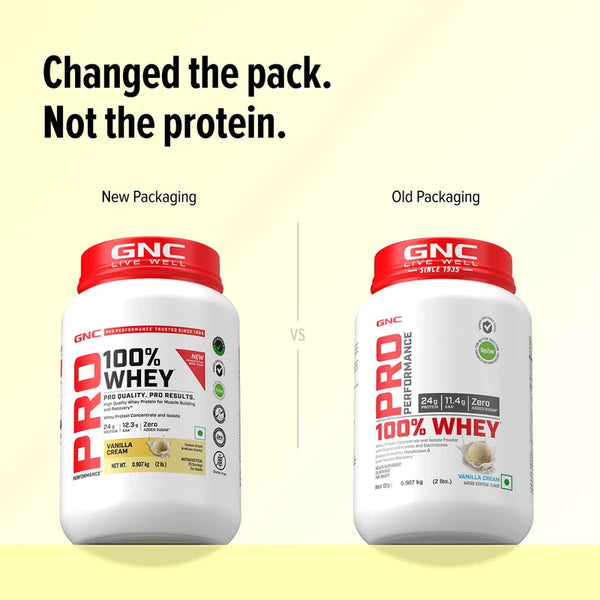 GNC Pro Performance 100% Whey | Vanilla Cream | 907g