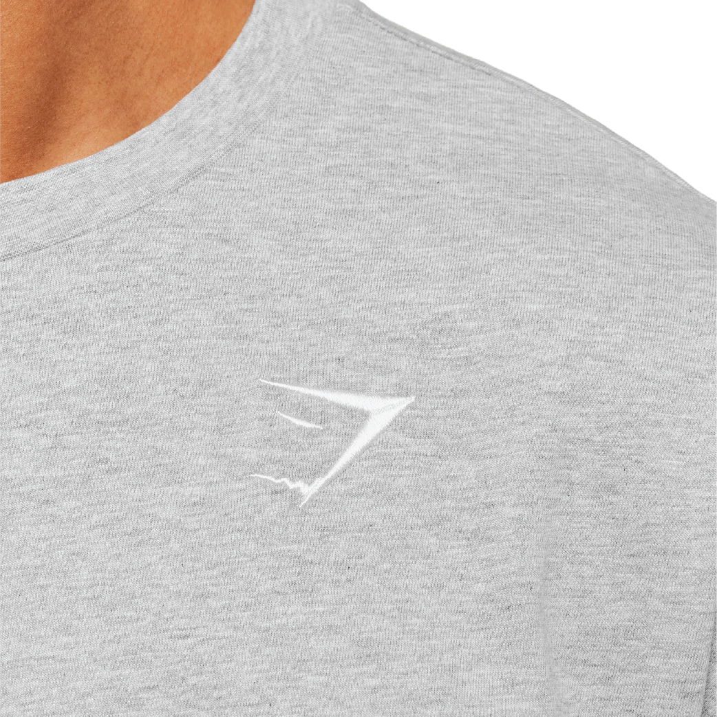 Gymshark Crest Oversized T-Shirt - Light Grey