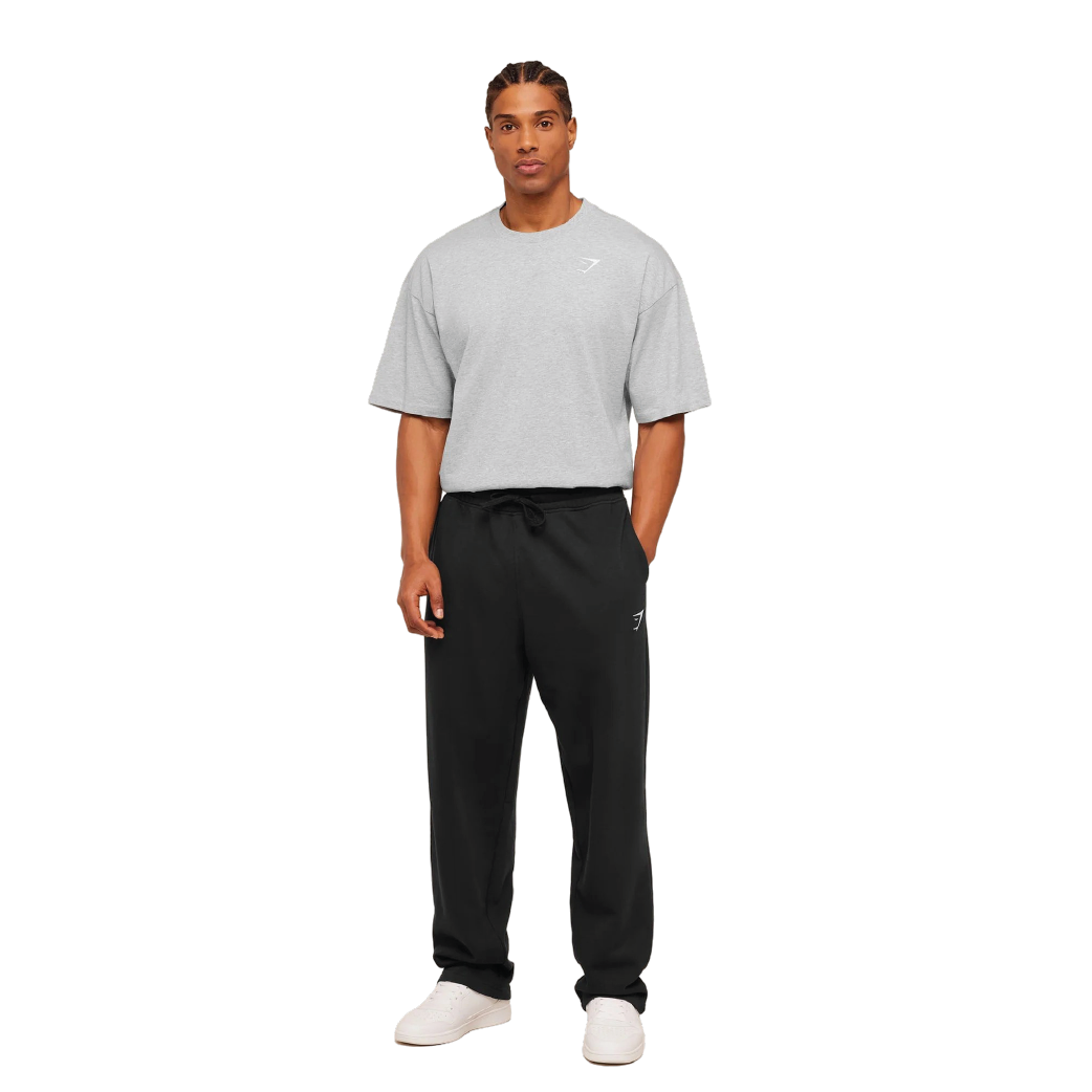 Gymshark Crest Oversized T-Shirt - Light Grey