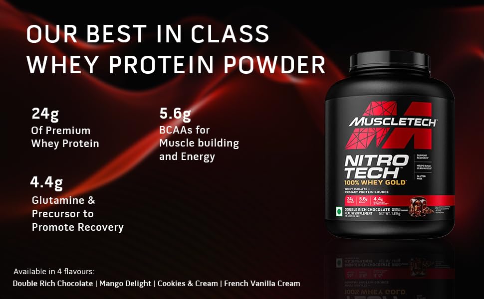 MuscleTech Nitro-Tech Whey Protein, 1.72kg (3.8lbs)