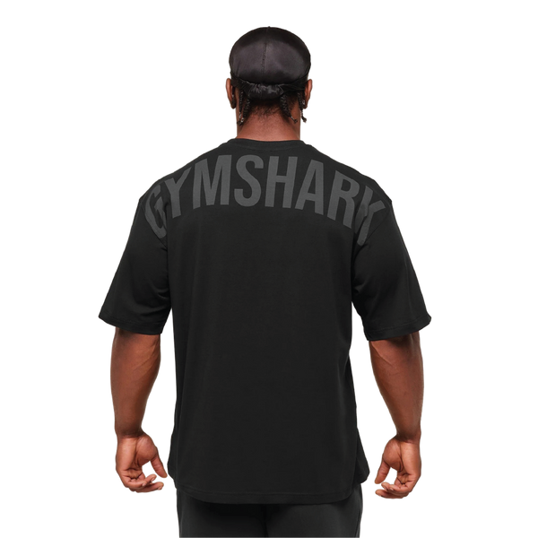 Gymshark Power T-Shirt - Black/Asphalt Grey