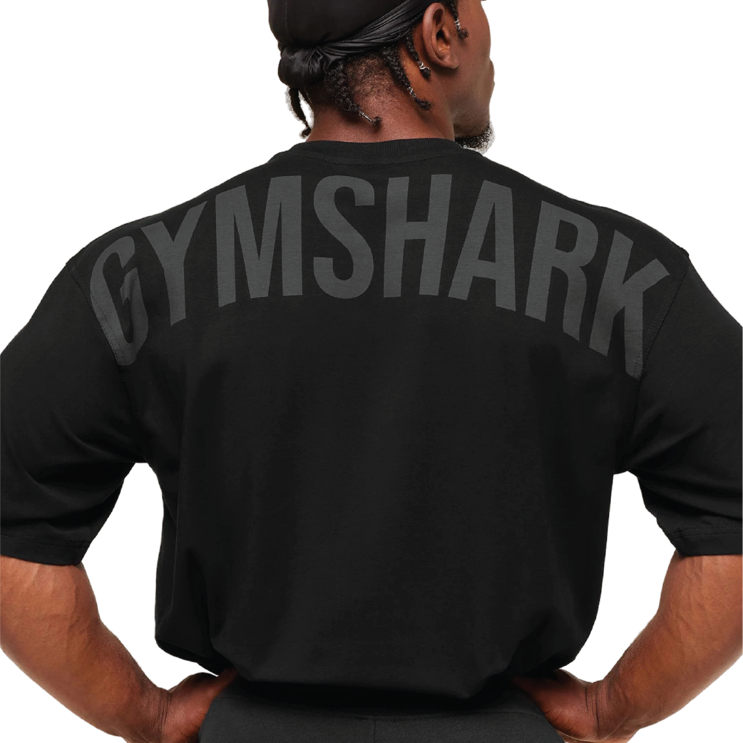 Gymshark Power T-Shirt - Black/Asphalt Grey
