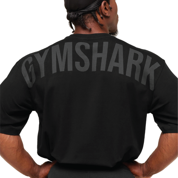 Gymshark Power T-Shirt - Black/Asphalt Grey