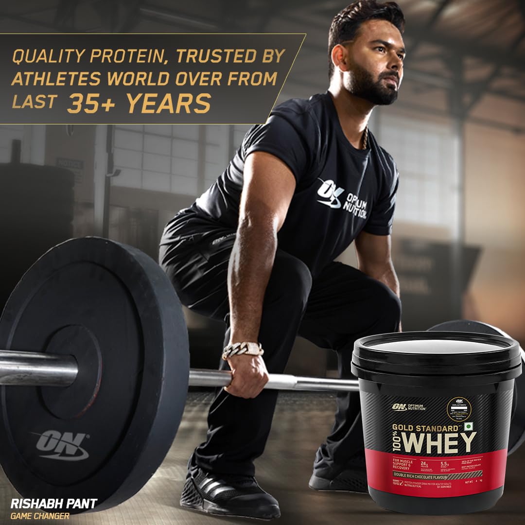 Gold Standard 100% Whey Protein Powder | Double Rich Chocolate | 4 kg