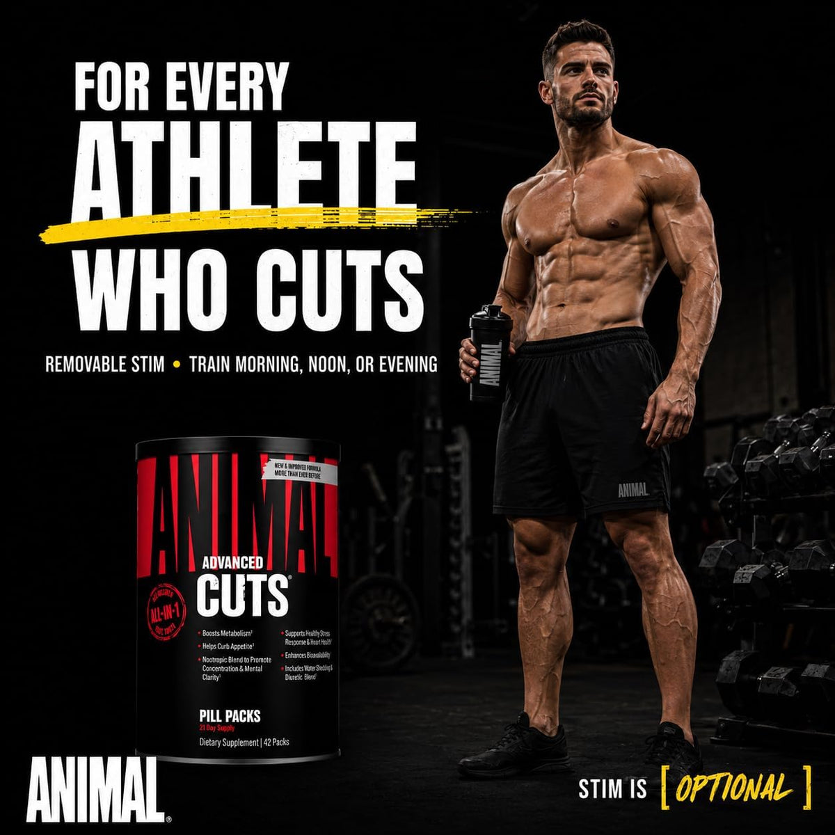 Animal Cuts Thermogenic Fat Burner Complex for Men & Women | 42 Pill Packs