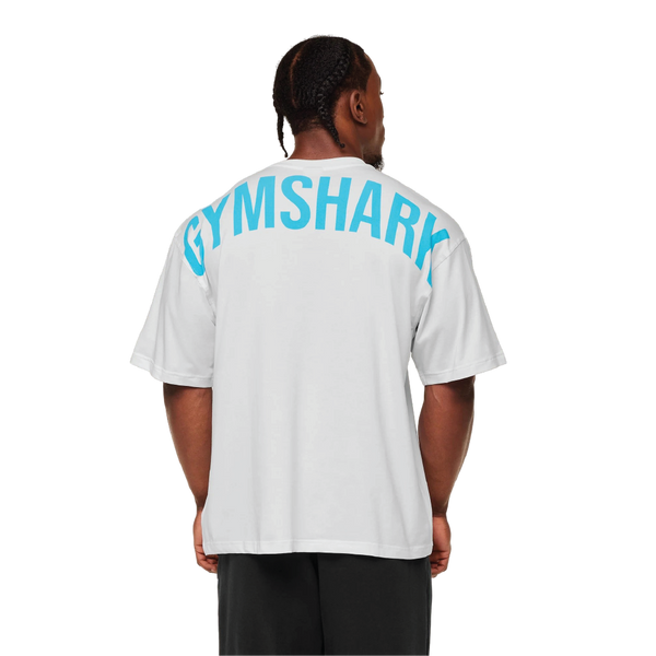 Gymshark Power T-Shirt - GS White/GS Brand Blue
