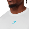 Gymshark Power T-Shirt - GS White/GS Brand Blue