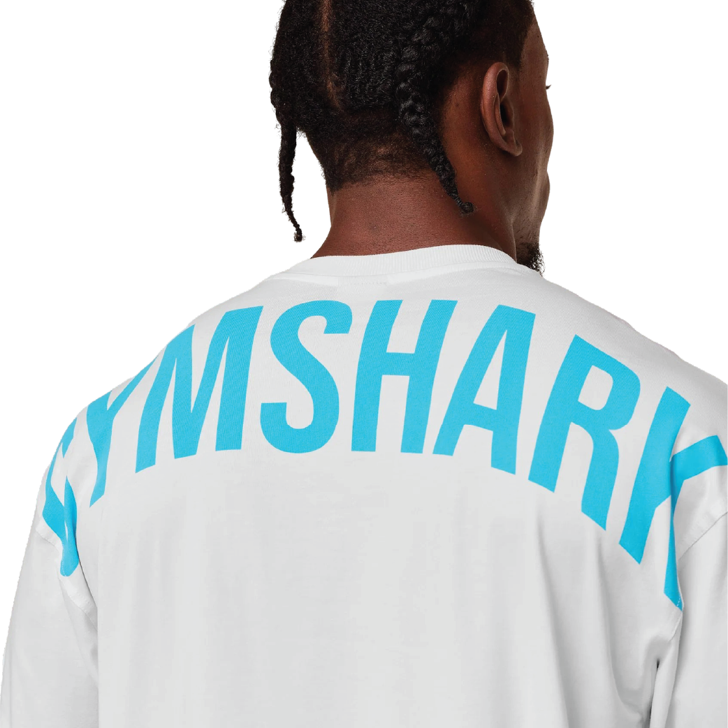 Gymshark Power T-Shirt - GS White/GS Brand Blue