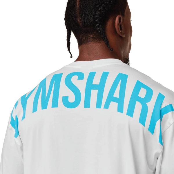 Gymshark Power T-Shirt - GS White/GS Brand Blue
