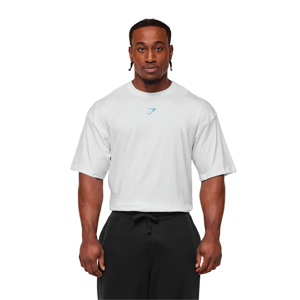 Gymshark Power T-Shirt - GS White/GS Brand Blue