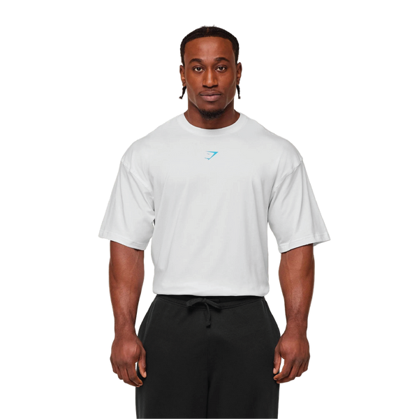 Gymshark Power T-Shirt - GS White/GS Brand Blue