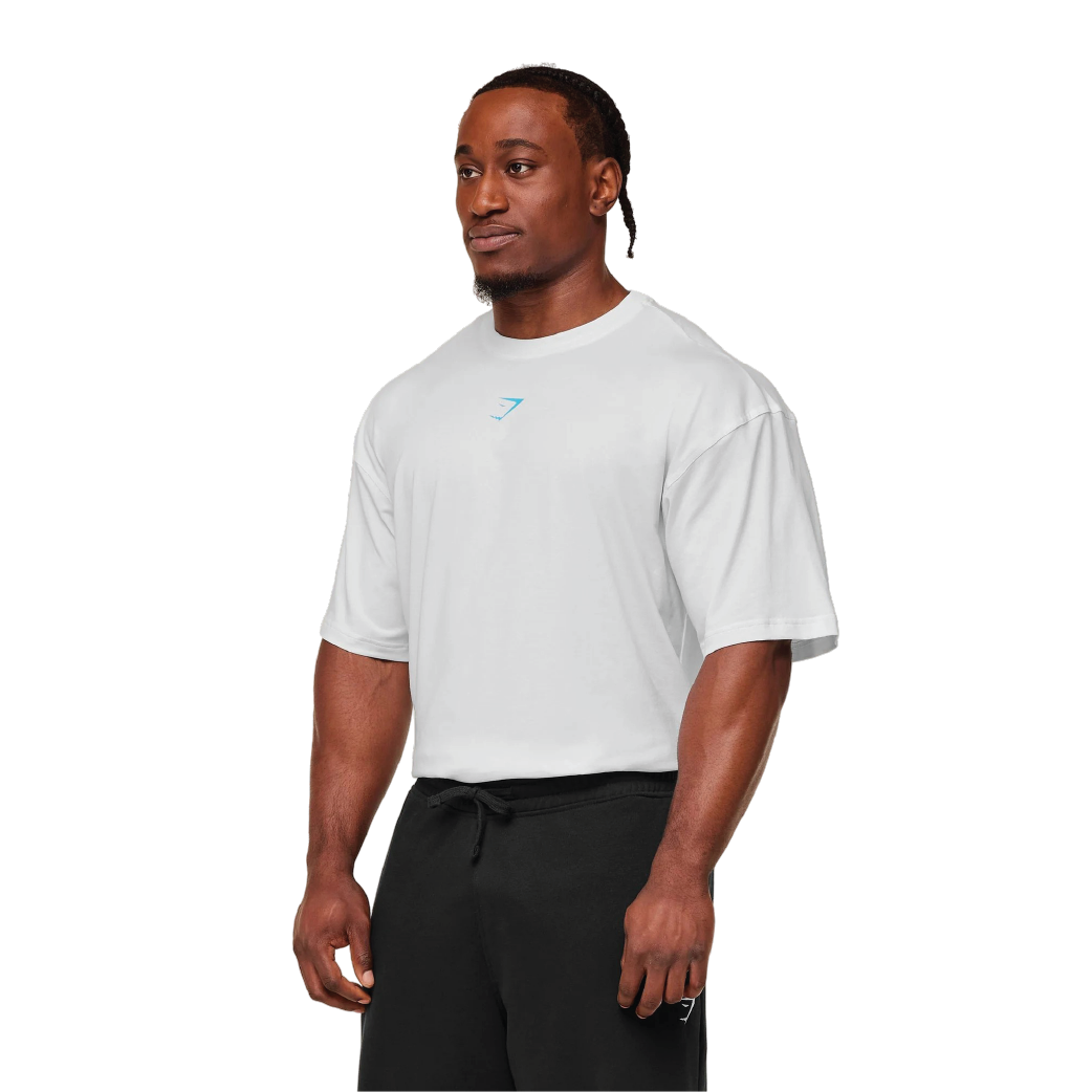 Gymshark Power T-Shirt - GS White/GS Brand Blue