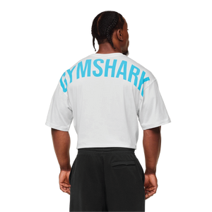 Gymshark Power T-Shirt - GS White/GS Brand Blue