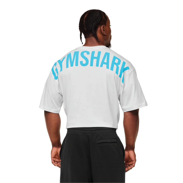 Gymshark Power T-Shirt - GS White/GS Brand Blue