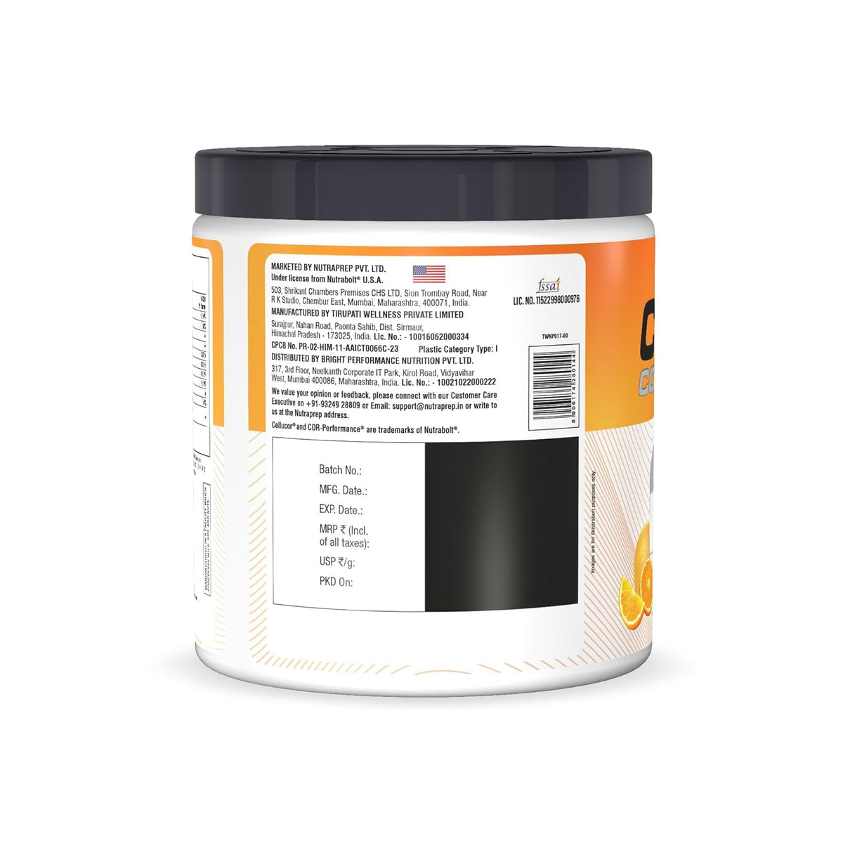 Cellucor Creatine Cor-Performance| Orange Zest | 315g