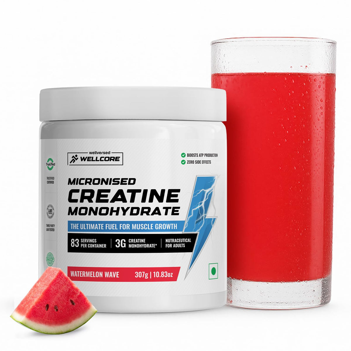 Wellcore - Pure Micronised Creatine Monohydrate | (307g, 83 servings)