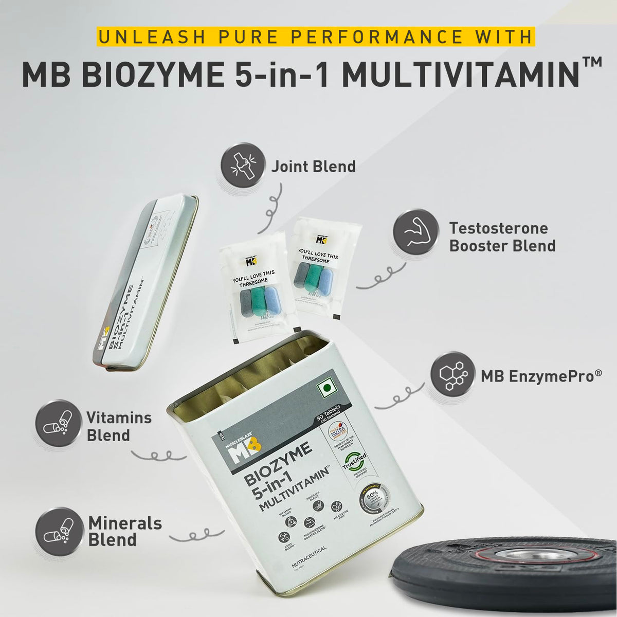 MuscleBlaze Biozyme 5 in 1 Multivitamin
