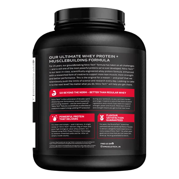 MuscleTech Nitro-Tech Whey Protein, 1.72kg (3.8lbs)