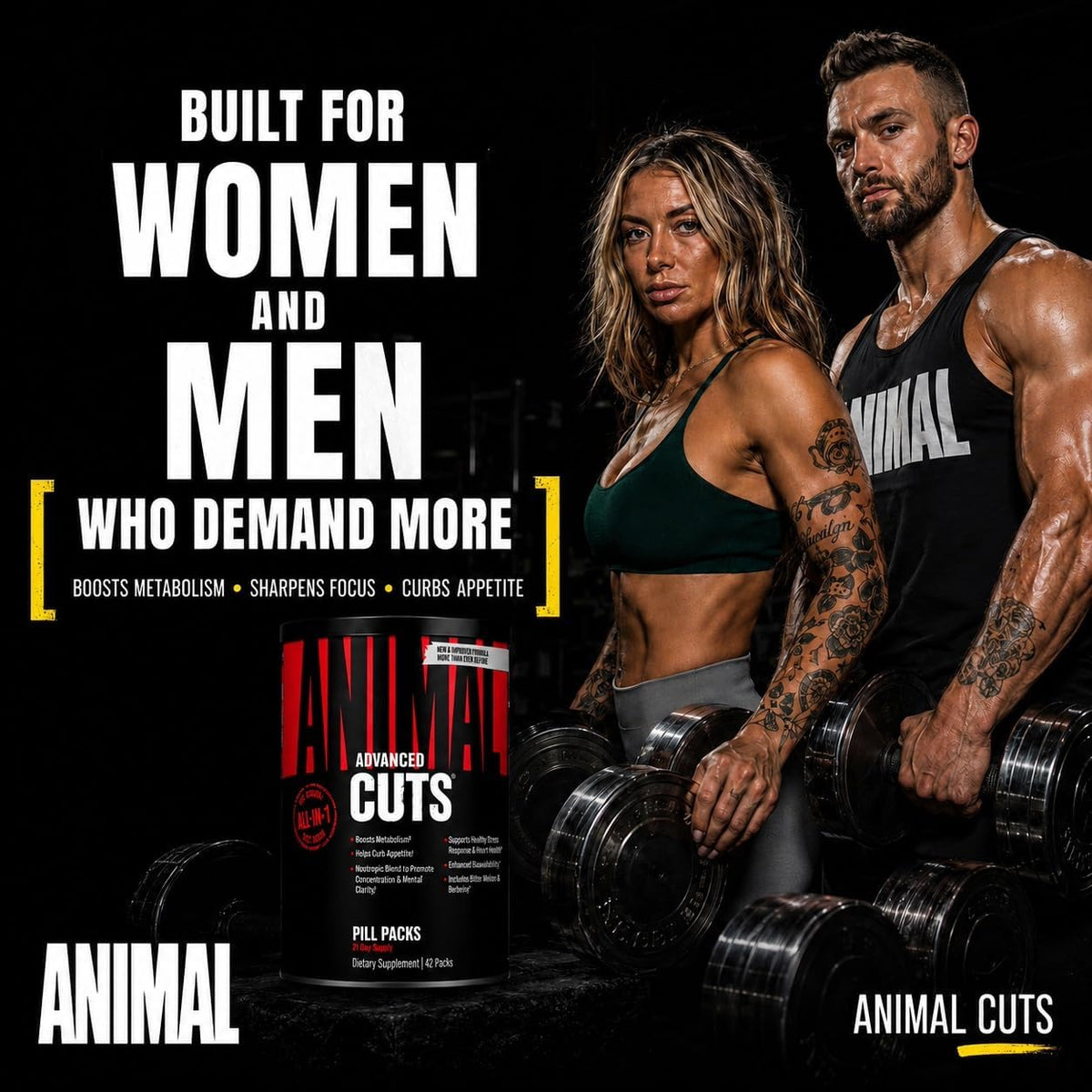 Animal Cuts Thermogenic Fat Burner Complex for Men & Women | 42 Pill Packs