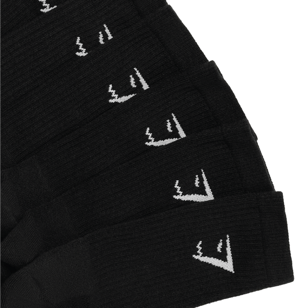 Gymshark Crew Socks 6pk - GS Black
