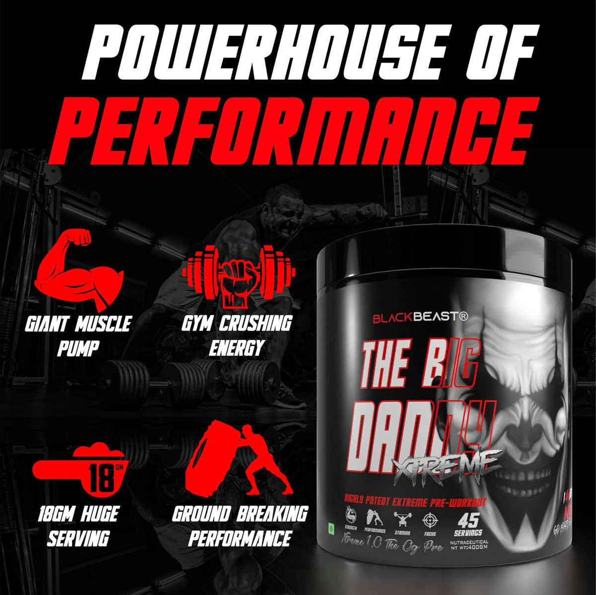 THE BIG DADDY XTREME 1.0 The OG PREWORKOUT by BLACK BEAST