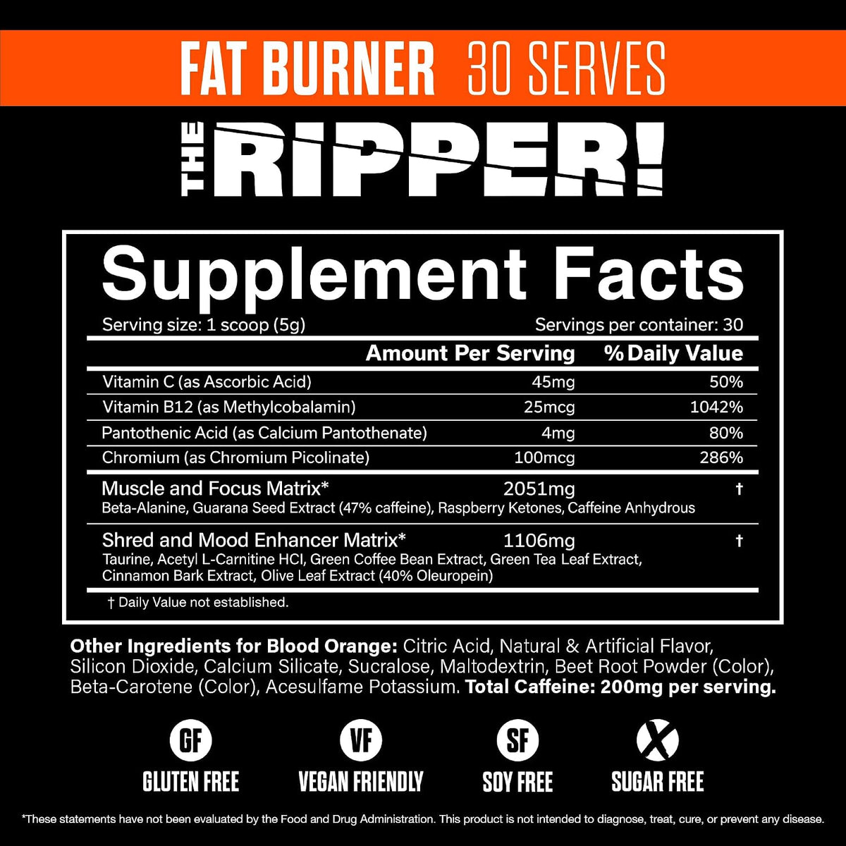 JNX SPORTS The Ripper Thermogenic Pre Workout Powder, 30 Servings