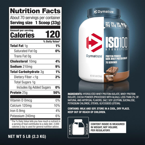Dymatize Nutrition ISO 100 5 lbs Whey Protein